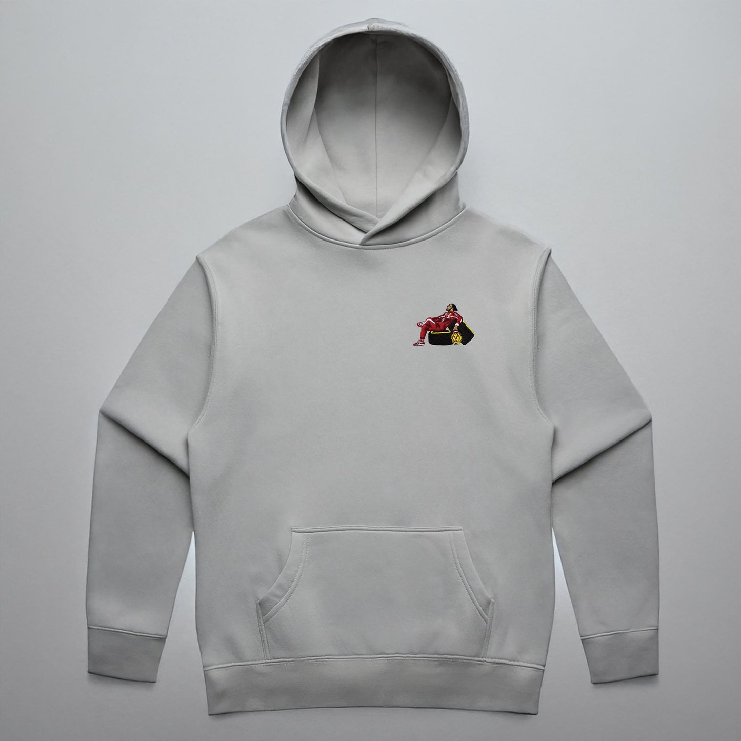 Lewis In Red Embroidered Hoodie
