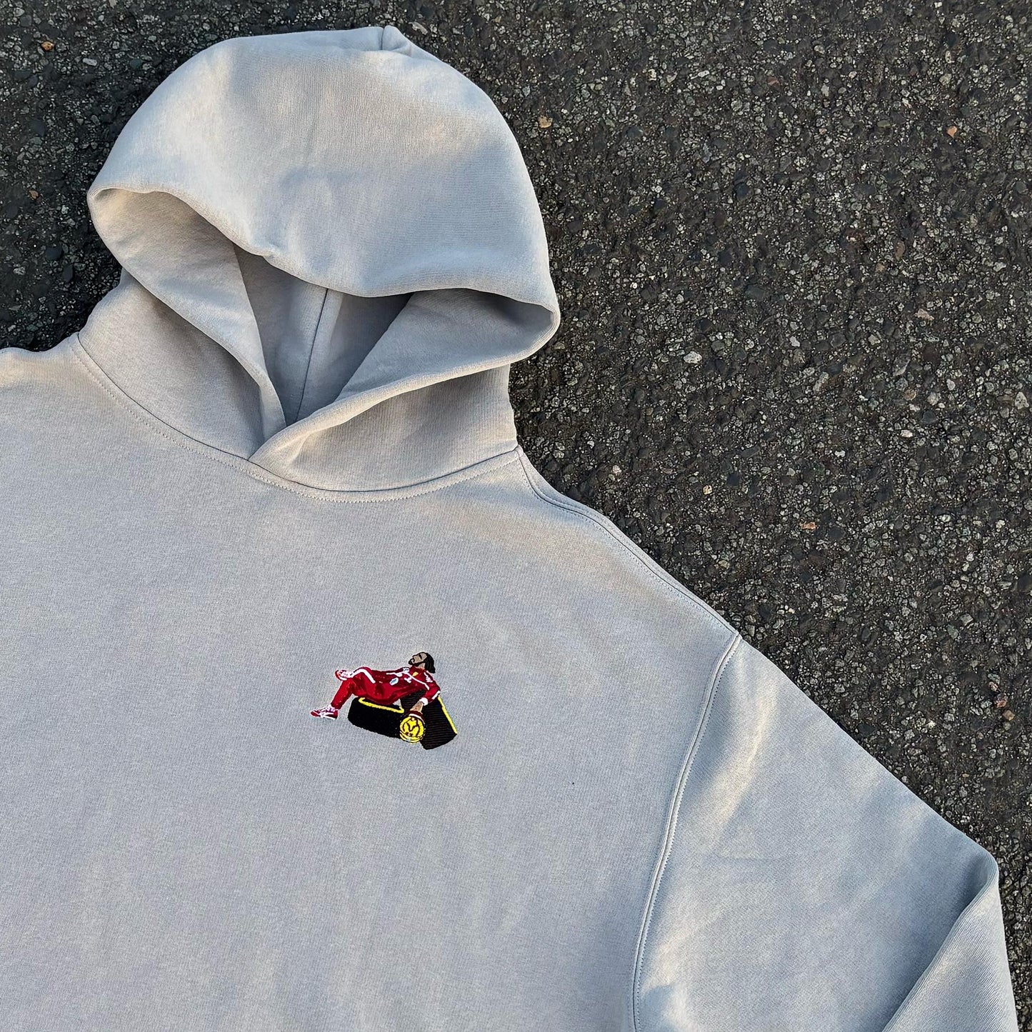 Lewis In Red Embroidered Hoodie