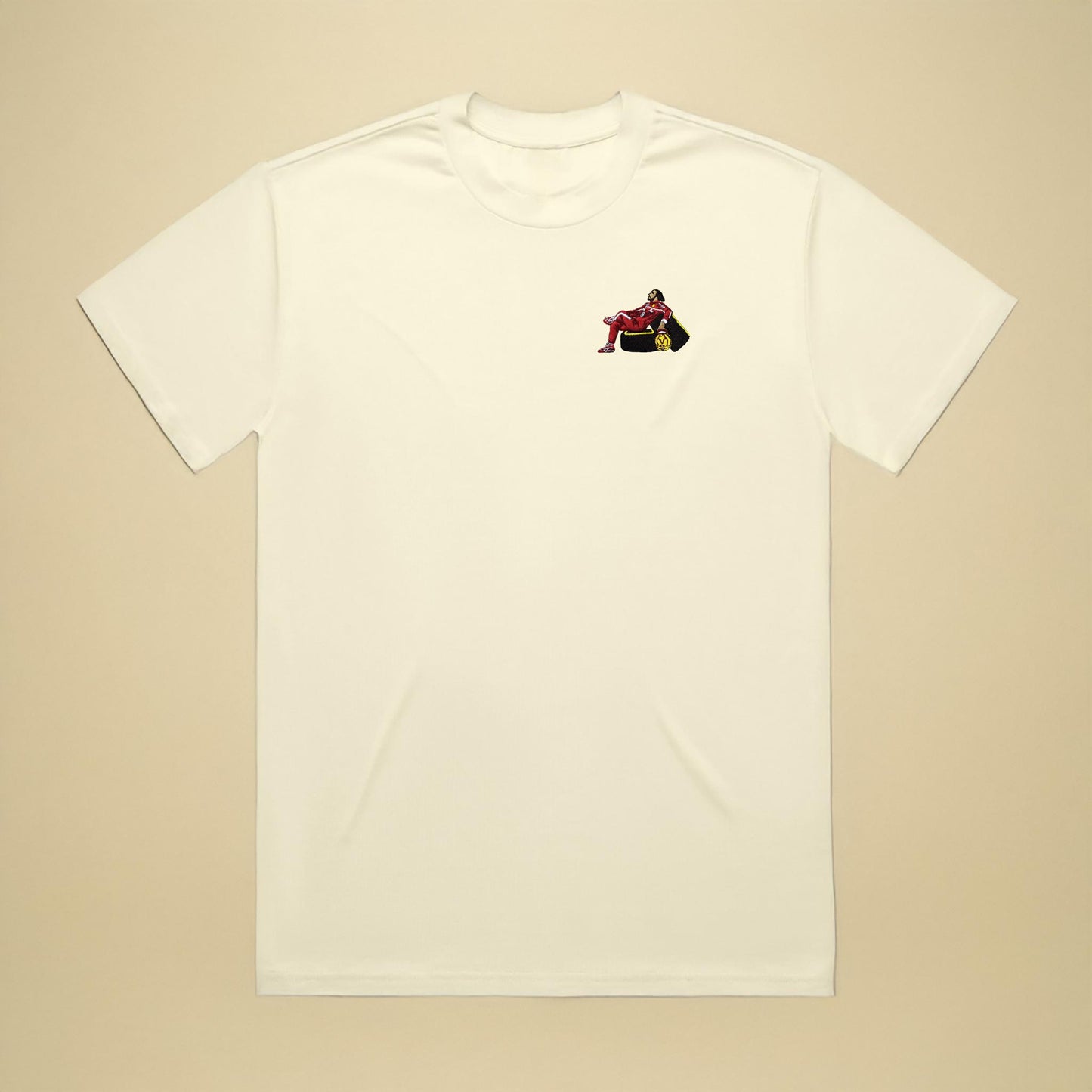 Lewis In Red Embroidered T-Shirt