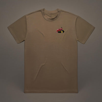 Lewis In Red Embroidered T-Shirt