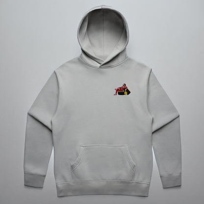 Lewis In Red Embroidered Hoodie