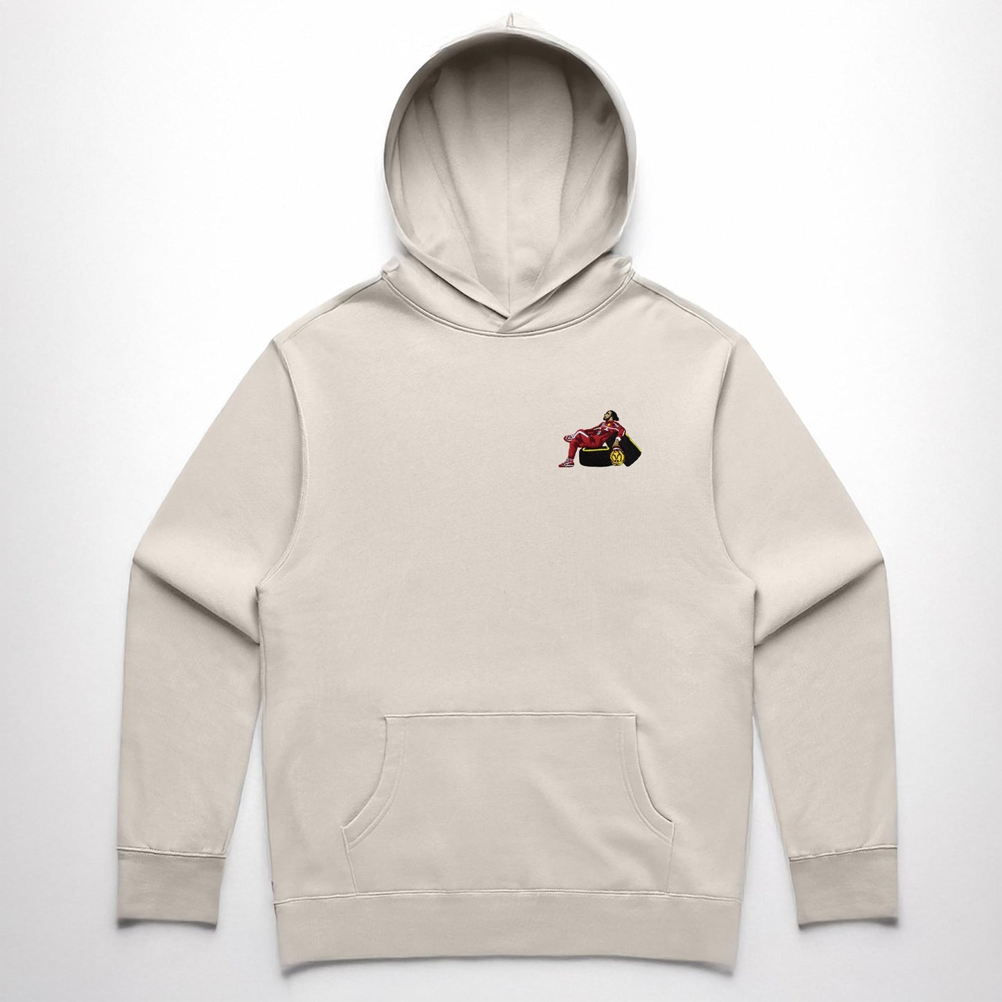 Lewis In Red Embroidered Hoodie