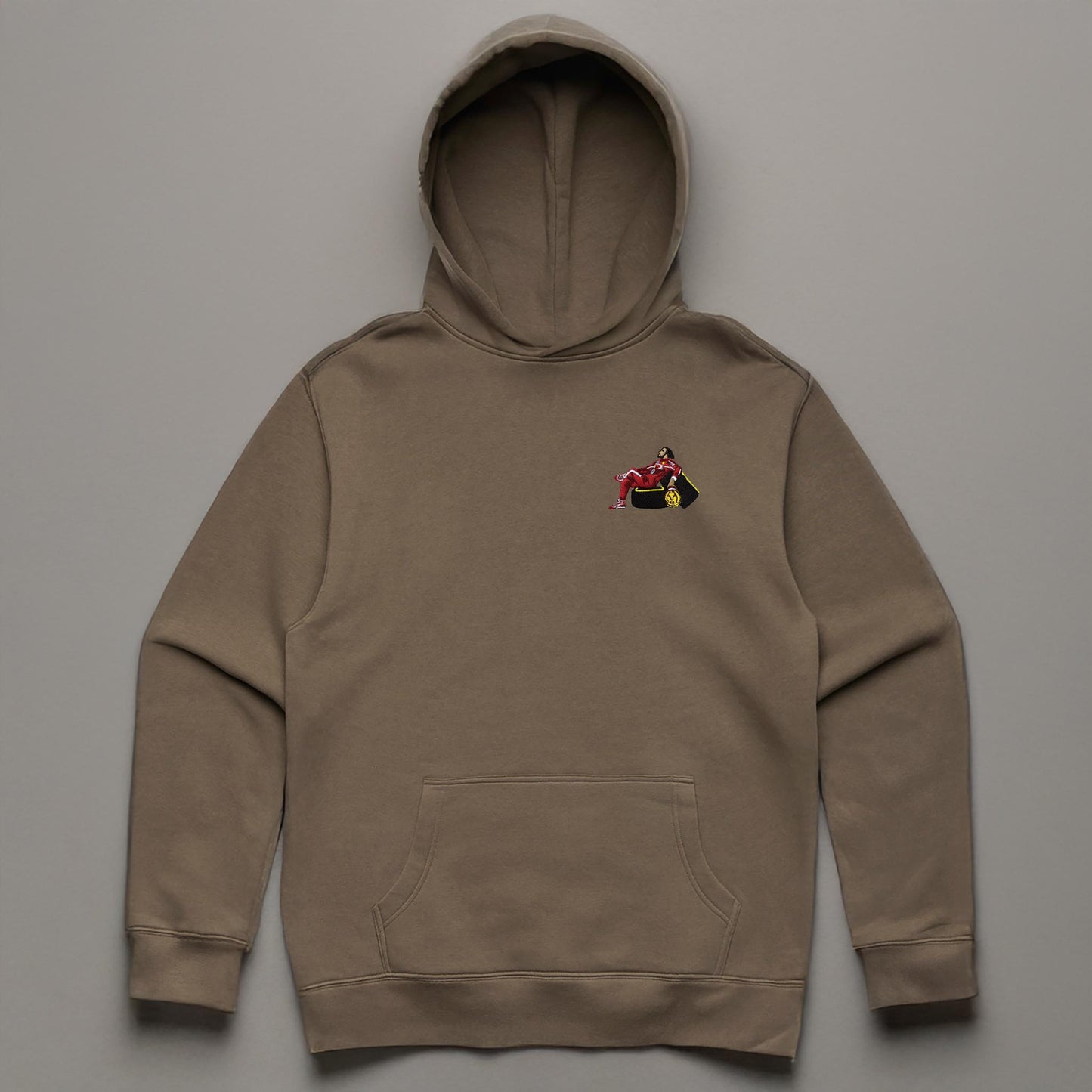 Lewis In Red Embroidered Hoodie