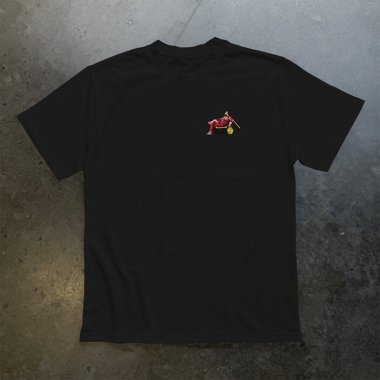 Lewis In Red Embroidered Heavy Weight T-Shirt