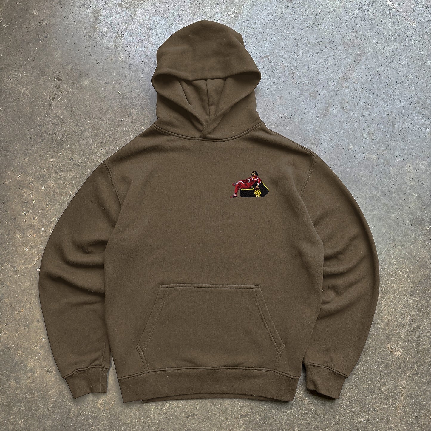 Lewis In Red Embroidered Relax Hoodie